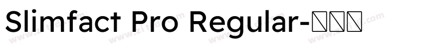 Slimfact Pro Regular字体转换